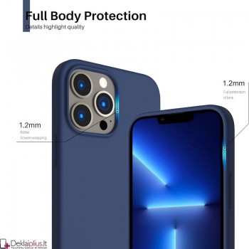 Liquid Air silikoninis dėklas - melynas (Apple Iphone 13 Pro Max)